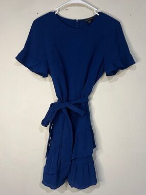 Banana Republic blue ruffle dress size 6